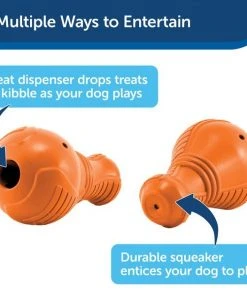 PetSafe Sportsmen Squeak-N-Treat Booya Tough Dog Chew Toy -PetSafe Store 121354 PT5. SY630 V1599756689