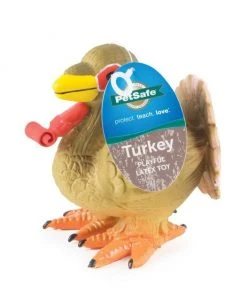 PetSafe Sportsmen Latex Meeze Turkey Squeaky Treat Dispenser Dog Toy -PetSafe Store 121366 PT3. SY630 V1599831080