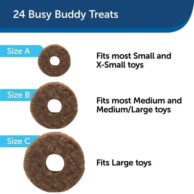Busy Buddy Peanut Butter & Rawhide Variety Pack Refill Rings Dog Treat, Medium 4 Busy Buddy Peanut Butter & Rawhide Variety Pack Refill Rings Dog Treat, Medium - Image 4
