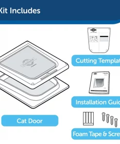 PetSafe 4-Way Locking Pet Door, Up to 15-lbs -PetSafe Store 154662 PT4. SY630 V1628117255