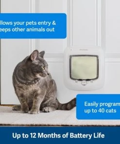 PetSafe 4-Way Locking Microchip Entry Cat Door 9 PetSafe 4-Way Locking Microchip Entry Cat Door -PetSafe Store 159086 PT3. SY630 V1626449824