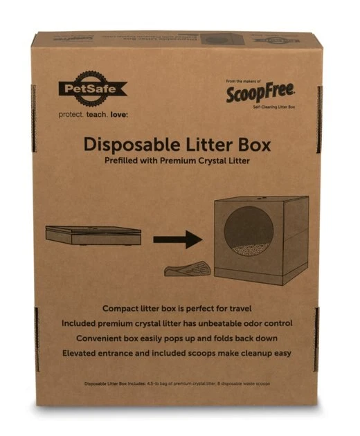 PetSafe Disposable Collapsible Litter Box with ScoopFree Crystal Litter 5 PetSafe Disposable Collapsible Litter Box with ScoopFree Crystal Litter - Image 5