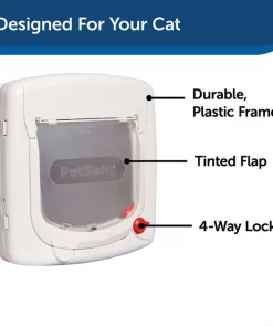 PetSafe 4-Way Locking Cat Door & Tunnel -PetSafe Store 185280 PT2. SY630 V1628118440