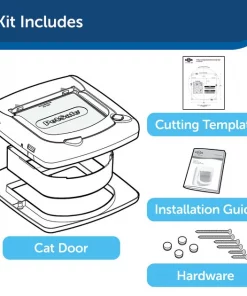 PetSafe 4-Way Locking Cat Door & Tunnel -PetSafe Store 185280 PT4. SY630 V1628122607