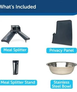 PetSafe Two-Pet Dog & Cat Meal Splitter & Bowl, Navy -PetSafe Store 294781 PT2. SY630 V1621030743