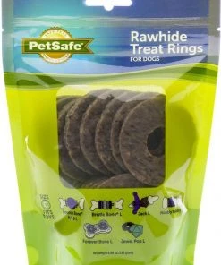 Busy Buddy Natural Rawhide Rings Dog Treats, size C