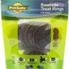 Busy Buddy Natural Rawhide Peanut Butter Rings Dog Treats