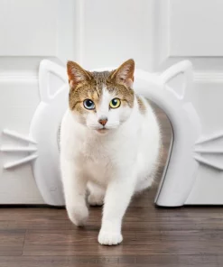 PetSafe Durable Interior Cat Door, Up to 20-lbs, ​​​​​​​White