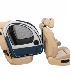 PetSafe Happy Ride Collapsible Cat & Dog Travel Crate, Gray & Blue