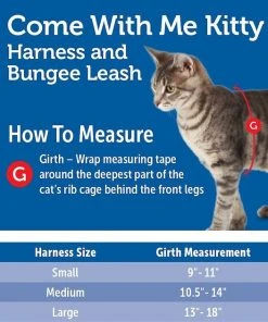 PetSafe Come With Me Kitty Nylon Cat Harness & Bungee Leash -PetSafe Store 63990 PT8. SY630 V1528917716