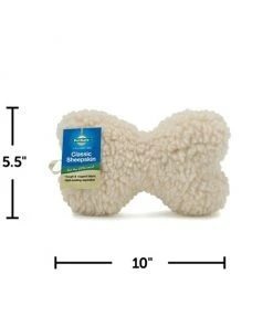 Busy Buddy Fido's Favorites Sheepskin Bone Squeaky Plush Dog Toy -PetSafe Store 67397 PT2. SY630 V1628121472