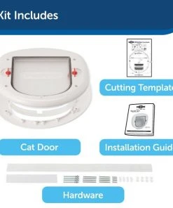 PetSafe 4-Way Locking Cat Door, Up to 25-lbs -PetSafe Store 89196 PT4. SY630 V1628120471